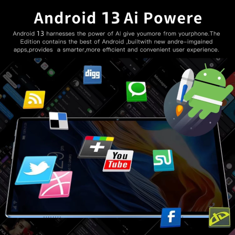 แท็บเล็ต Android 12.0 5G/Wi-Fi 16GBRAM+1TBROM tablet 10.1 นิ้ว Full HD Dual SIM tablet android รับประกันหนึ่งปี Image3