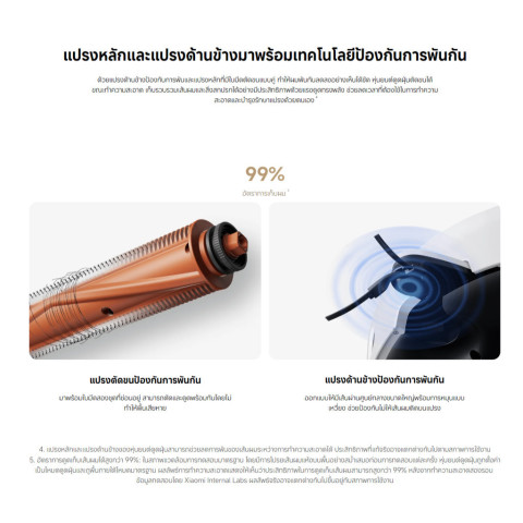 Xiaomi Robot Vacuum 5 หุ่นยนต์ดูดฝุ่น | สถานีฐานแบบบูรณาการ | พลังดูดของพัดลม 20,000Pa | ระบบหลบหลีกสิ่งกีดขวาง S-Cross™ Image4