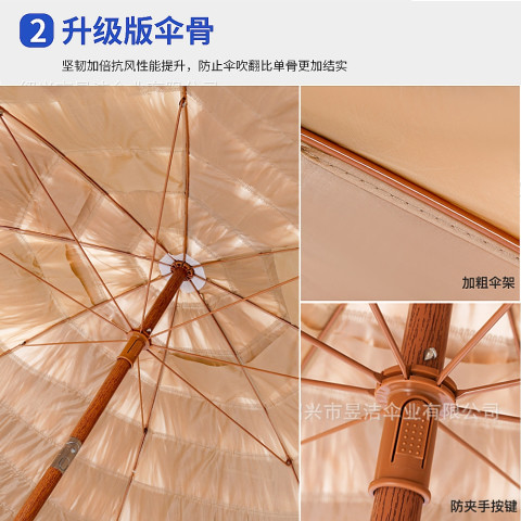 ERORO ร่มกันแดด ขนาดใหญ่ ฟางเทียมกันฝนได้ ตกแต่งสถานที่ Image4