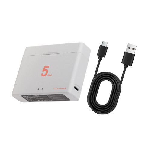 Puantes DJI Osmo Action แบตเตอรี่กล้องแบตเตอรี่ + USB 2-Slot Charger เหมาะสําหรับ Osmo Action 5 Pro/3/4/6/OSMO360 Image7