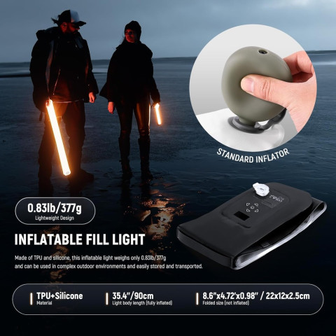 Neewer GC30C 30W หลอดไฟ RGB แบบเป่าลมพร้อม 5000mAh Type C 30W Out Image5