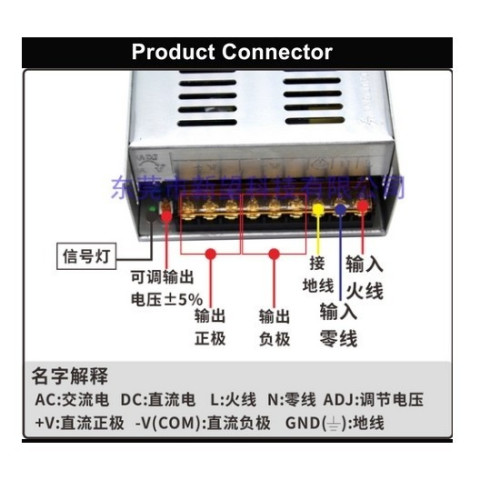 42V 8.6A 360W LED Driver Switching Power Supply 110/220VAC-DC Transformer Monitoring Power Supply อุตสาหกรรม Universal Type Image5