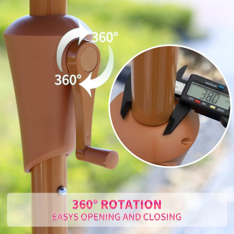 Tredey 2.7M Double Top ร่มกันแดดขนาดใหญ่ สวนกลางแจ้ง ตลาดนัด ขายสระว่ายน้ํา สระว่ายน้ํา พ่อค้าหญิง ร้านกาแฟ ร่มกันแดดกลางแจ้ง Image5