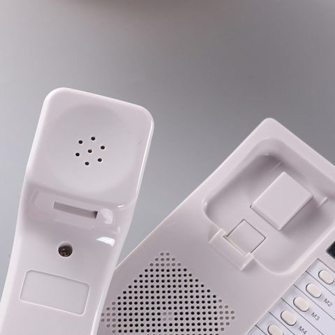 (ขายดี)LEBOSS KX-6001 โทรศัพท์ตั้งโต๊ะ โทรศัพท์สำนักงาน พร้อมหมายเลขผู้โทร/การโทรแบบแฮนด์ฟรี โทรศัพท์มีสายสายเดียว Image5