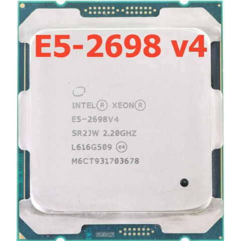 CPU Intel XEON E5-2698 v4 2.2 GHz 20 Core 40 Thread Socket 2011-3 Turbo 3.6GHz X99 E5-2698v4 TDP 135W