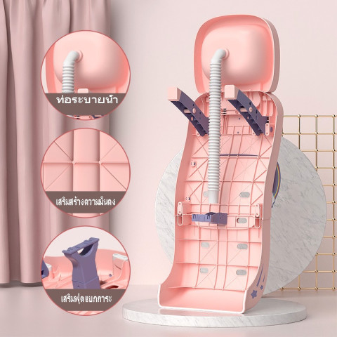 【QERAL】COD เก้าอี้สระผม เตียงสระผม ใช้ได้ทั้งเด็กและผ้ใหญ่ ฟรี ท่อน้ำ รับน้ำหนักได้ 150กก. ขนาดใหญ่พิเศษ มีอ่างรองรับนำ้ Image3