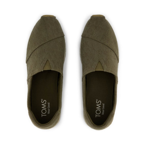 TOMS รองเท้าลำลองผู้หญิง รุ่น Resident Plus Military Olive Two Tone Slub (CF) รองเท้าลิขสิทธิ์แท้ Image3