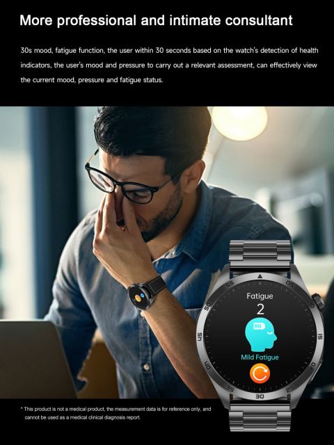 รุ่นยอดนิยม ET485 สมาร์ทนาฬิกา ECG และการตรวจสอบสุขภาพหลายมิติ บลูทู ธ โทรนาฬิกา IP68 กันน้ำยาวทนทานกีฬานาฬิกาสำหรับ Android iOS Image4