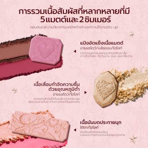 Flower Knows พาเลทเมคอัพซีรีส์สตรอว์เบอร์รีคิวปิด 14g Strawberry Cupid Collection อายแชโดว์/บลัชออน/แป้งไฮไลท์ พกพาสะดวกมากกว่า pink Image3