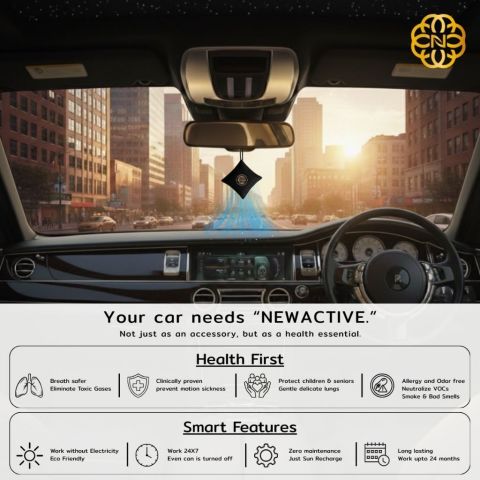 Newactive Premium เครื่องฟอกอากาศในรถ ไม่ใช้ไฟฟ้า ใช้ได้นาน 2 ปี Non Electric Car Air Purifier Image5