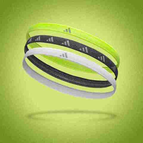 adidas ที่คาดผม เขียวมะนาว, ขาว, เงินสะท้อนแสง / Hairbands Lucid Lemon, White, Silver Reflective Image5