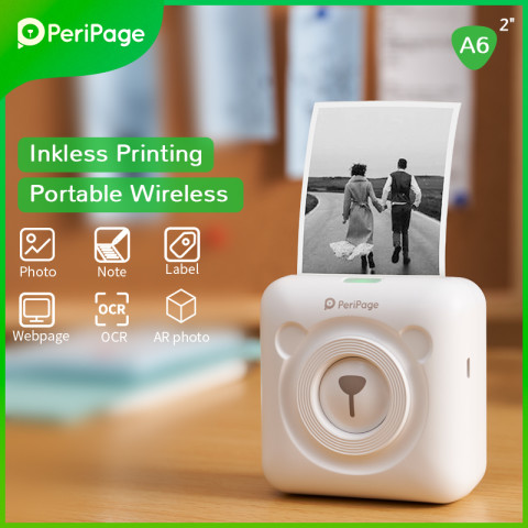 [Official Mall] Peripage Mini Printer A6 เครื่องปริ้นพกพาไร้สาย Image3