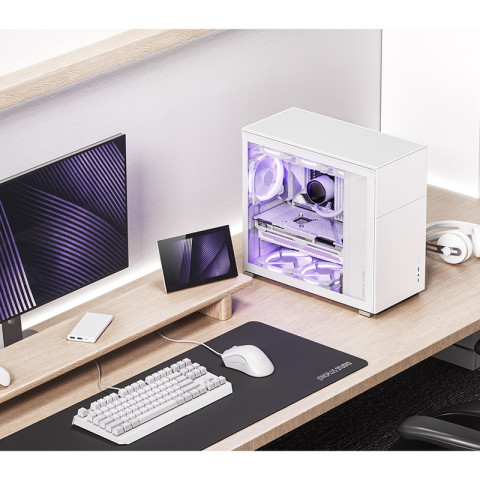 ส่งด่วน Jonsbo D41 ATX STD White Screen Media Z Com Case เล็ก เตี้ย ใส่จอ8"หน้าเคสได้ รับชุดน้ำ3ตอน Image4