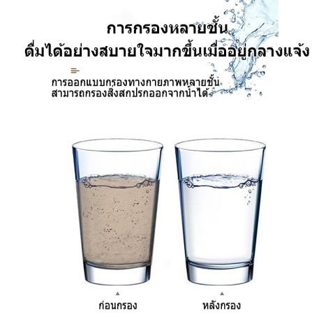 เครื่องกรองน้ำฉุกเฉินแบบพกพากลางแจ้ง ความละเอียดการกรอง 0.01 ไมครอน เหมาะสำหรับน้ำดื่มในการตั้งแคมป์และเอาชีวิตรอด Image4