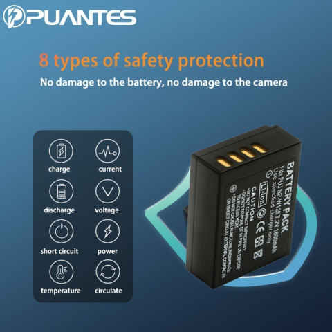 PUANTES NP-W126/NP-W126S แบตเตอรี่กล้อง + USB single slot charger จับคู่กับ Fujifilm XT3 XT30 XT50 X-M5 X100Vl XT20 XT10 XS10 XT200 XT100 X100F Image2