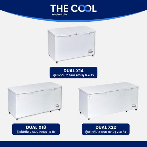 The Cool 2 ฝาทึบ ตู้แช่แข็งใหญ่และตู้แช่เย็น 2 ระบบ ความจุ 18คิว(518 ลิตร) รุ่น Dual X18 Image8