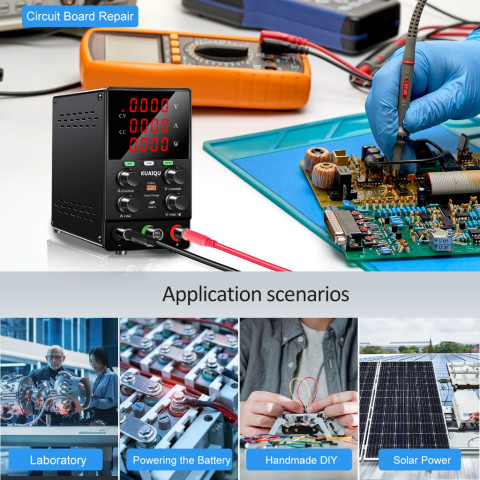 【OVP+OCP Short-circuit killer】KUAIQU dc power supply สวิตชิ่งเพาเวอร์ซัพพลาย  เครื่องจ่ายไฟ 30V5A 30V 10A 60V5A 120V3A สำหรับการทดสอบอายุซ่อมโทรศัพท์มือถือ สี่ปุ่มปรับ  NICE POWER  Lab DC Power Supply Image3