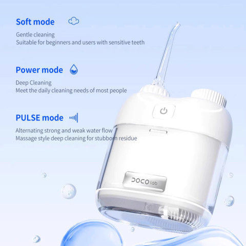 DOCO LAB Portable Mini Oral Irrigator Dental Teeth Water Flosser ไหมขัดฟันพลังน้ำ เครื่องทำความสะอาดฟันระบบไฟฟ้า Image2