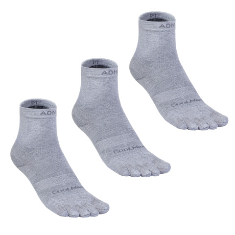 AONIJIE E4845 ถุงเท้าห้านิ้วสำหรับวิ่งแบบยูนิเซ็กซ์ 3 คู่/เซ็ต ถุงเท้าห้านิ้วสำหรับวิ่งแบบปีนเขาและเดินป่ากลางแจ้ง Image1