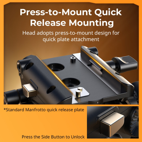 Smallrig Heavy-Duty Fluid Head ขาตั้งกล้องชุด AD-01S 4686 Image3