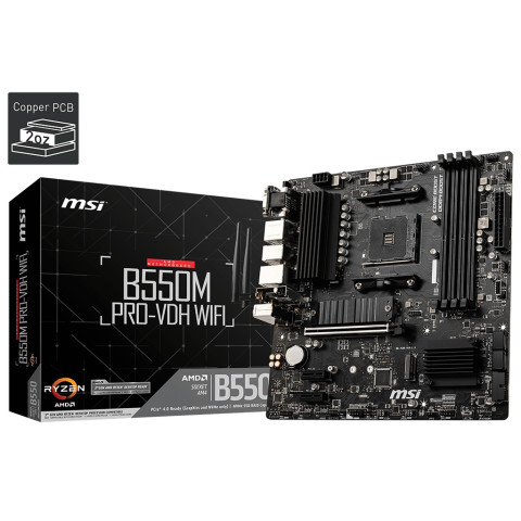MAINBOARD (เมนบอร์ด) AM4 MSI B550M PRO-VDH WIFI ประกัน 3 ปี Image1