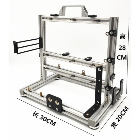 เปิดแชสซี matx ชั้นวางแชสซีคอมพิวเตอร์อลูมิเนียมอัลลอยด์ atx Creative Unique itx Desktop DIY Rack Image4