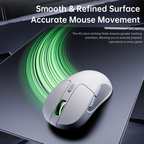 LLANO แผ่นรองเมาส์สําหรับเล่นเกมกระจกนิรภัยพื้นผิวความเร็วสูงเรียบสําหรับ FPS CSGO กันน้ํากันเหงื่อแผ่นกันลื่นสีดํา Image3