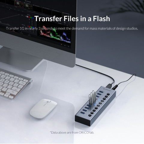 Orico ฮับ USB 3.0 5Gbps 7 10 13 16 พอร์ต สําหรับแล็ปท็อป คอมพิวเตอร์ Image3
