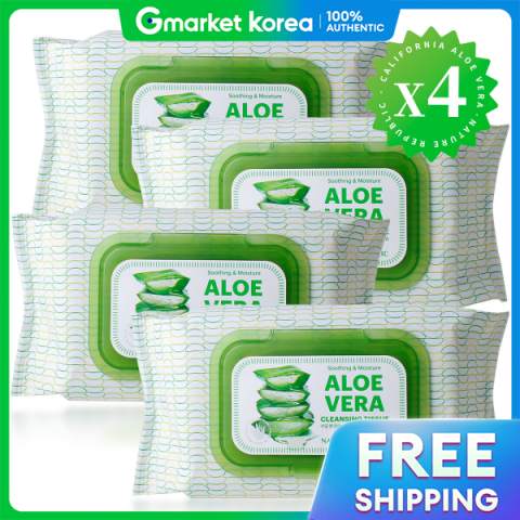 Nature Republic | ทิชชู่เปียกเช็ดทำความสะอาด สูตรปลอบประโลมและเพิ่มความชุ่มชื้น ว่านหางจระเข้ (รวม 320 แผ่น) Image1