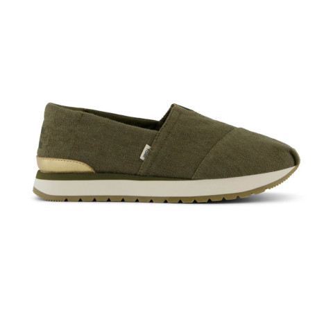 TOMS รองเท้าลำลองผู้หญิง รุ่น Resident Plus Military Olive Two Tone Slub (CF) รองเท้าลิขสิทธิ์แท้ Image1