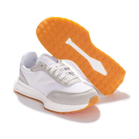 KANGOL Sport Shoes unisex รองเท้ากีฬา รองเท้าผ้าใบ ผูกเชือก สีดำ, ขาว 62527654 Image3