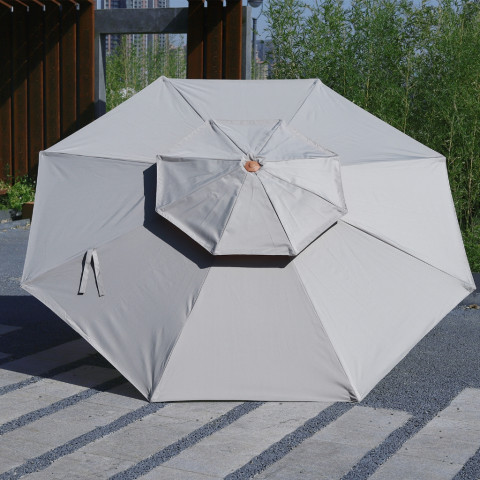 Tredey 2.7M Double Top ร่มกันแดดขนาดใหญ่ สวนกลางแจ้ง ตลาดนัด ขายสระว่ายน้ํา สระว่ายน้ํา พ่อค้าหญิง ร้านกาแฟ ร่มกันแดดกลางแจ้ง Image6