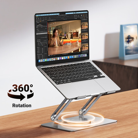 Ugreen ขาตั้งแล็ปท็อป ปรับได้ 360 องศา° ฐานหมุนได้ สําหรับโน้ตบุ๊ก MacBook Lenovo Ideapad 3 Dell Chromebook HP ถึง 17.3 นิ้ว Image2