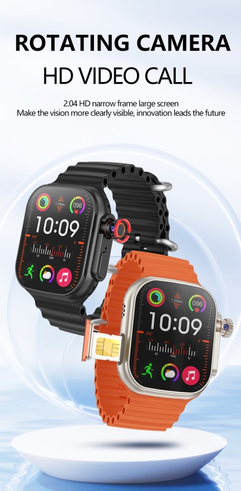 [รองรับการโทรวิดีโอ] Sansumg  B31Ultra รองรับซิมการ์ด 4G/5G สมาร์ทวอทช์ กล้องหมุนได้ 360° GPS NFC หน้าจอสัมผัสเต็มรูปแบบ ตอบกลับข้อความ เวอร์ชันเซลลูล่าร์ RAM 4/64GB ในตัว Google Play Bisa Youtube WhatsApp TikTok รองรับฮอตสปอต นาฬิกาสำหรับผู้ชายและผู้หญิง Image2