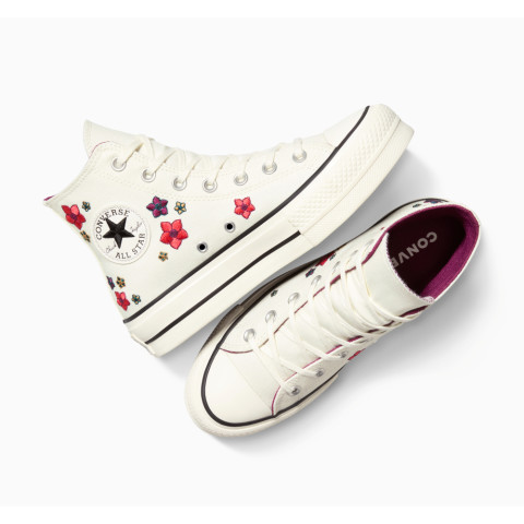 CONVERSE รองเท้า CTAS LIFT GRAPHIC FLORAL HI CREAM ผู้หญิง A15463CF_H5CMXX Image3