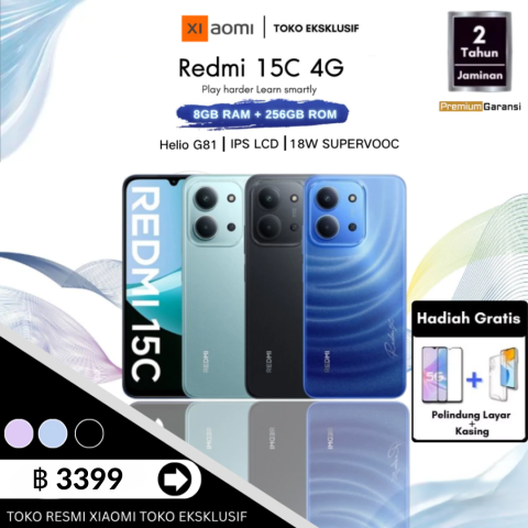 [HOT] Xiaomi Redmi 15C 8+256 จอใหญ่ เต็มตา 6.9 นิ้ว ความละเอียด HD+ กล้องคมชัด 50MPพร้อม AI แบตอึดเต็มวัน 6000mA Image1