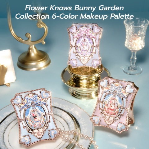 [NEW]Flower Knows Bunny Garden Collection 6-Color Makeup Palette อายแชโดว์ สีมัตต์/เพิร์ล เนื้อผงบางเบาเนียนนุ่ม Image2