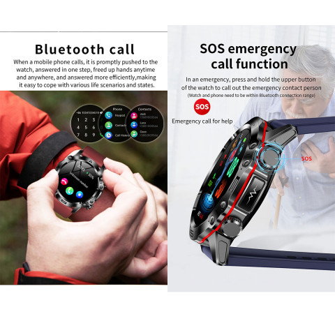 NineWind สมาร์ทวอท์ช ET482ใหม่ AMOLDE HD โทรผ่านบลูทูธ ECG สำหรับแอนดรอยด์ Ios เครื่องวัดการนอนหลับความดันโลหิตน้ำตาลในเลือดไม่ล่วงล้ำผู้ชายผู้หญิงกีฬากลางแจ้งนาฬิกาอัจฉริยะเพื่อสุขภาพสมาร์ทวอท์ช Image4