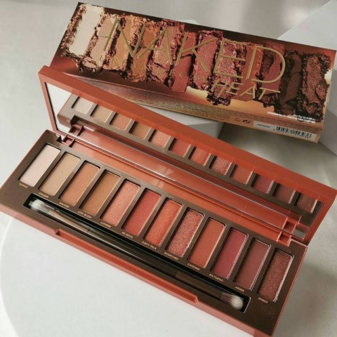 อายแชโดว์ heat palette Eyeshadow Palette พาเลทอายแชโดว์ 12สี พร้อมแปรงและกระจก 12x1.3g. Image3