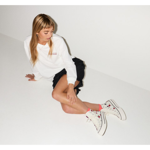 CONVERSE รองเท้า CTAS LIFT GRAPHIC FLORAL HI CREAM ผู้หญิง A15463CF_H5CMXX Image7