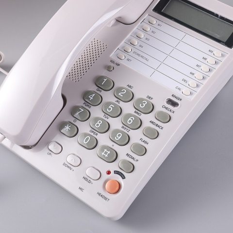 (ขายดี)LEBOSS KX-6001 โทรศัพท์ตั้งโต๊ะ โทรศัพท์สำนักงาน พร้อมหมายเลขผู้โทร/การโทรแบบแฮนด์ฟรี โทรศัพท์มีสายสายเดียว Image3