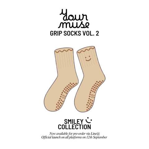 YourMuse - Grip Socks Vol. 2 Beige - Yoga Pilates Barre Woman Socks - ถุงเท้าพิลาทิส ถุงเท้าโยคะ ถุงเท้ากันลื่น ถุงเท้าออกกำลังกาย Image1