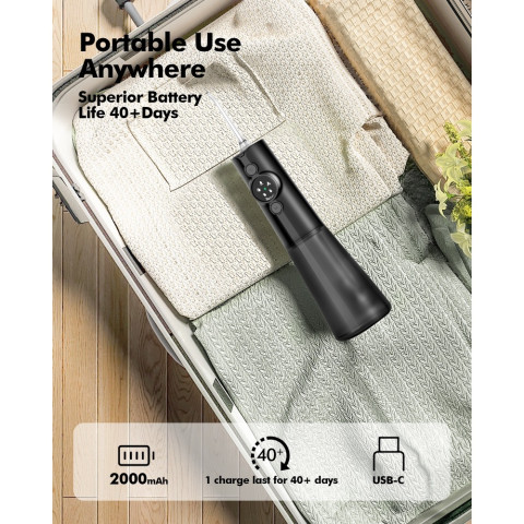 【COD】จัดส่ง 24 ชั่วโมง Bezvoi Y215 Water Flosser 300ML & จอแสดงผล LED ไหมขัดฟันทันตกรรมสําหรับวงเล็บเหงือกอ่อนไหวแบบพกพาทําความสะอาดฟัน กำจัดคราบหินปูน Oral Irrigation ทันตกรรม Cavity Care Image6