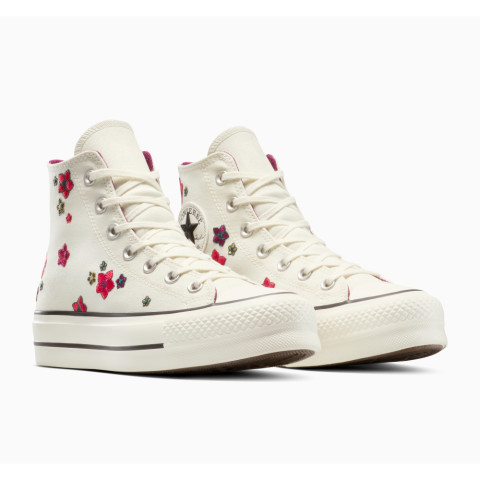 CONVERSE รองเท้า CTAS LIFT GRAPHIC FLORAL HI CREAM ผู้หญิง A15463CF_H5CMXX Image2