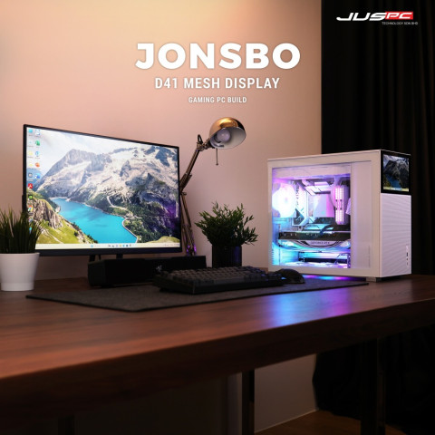 ส่งด่วน Jonsbo D41 ATX STD White Screen Media Z Com Case เล็ก เตี้ย ใส่จอ8"หน้าเคสได้ รับชุดน้ำ3ตอน Image7
