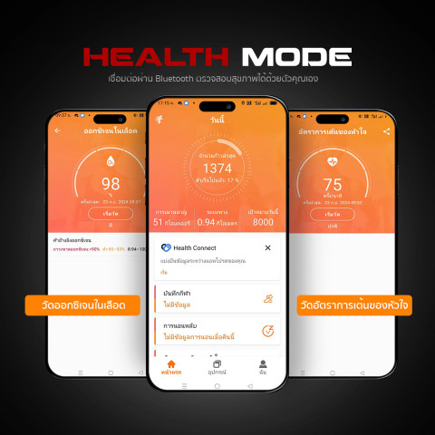 AXON Mega Smart Watch นาฬิกาเพื่อสุขภาพ Smartwatch จอใหญ่สุด IPS 1.85" โทรได้ วัดชีพจร SpO2 ประกัน 2 ปี Image4