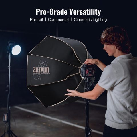 ZHIYUN Softbox โคมไฟ/ ซอฟท์บ็อกซ์แสงพาราโบลิก/ ซอฟท์บ็อกซ์ทรงสี่เหลี่ยม Quick Release Softbox พร้อม Bowens Mount, Professional Video Light Softbox สําหรับสตูดิโอถ่ายภาพ Image3