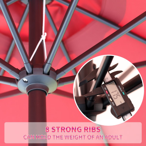 TREDEY Φ2.7M ร่มกันแดดสนามใหญ่ ในสวน กลางแจ้ง ตลาดนัด ขายของ สระว่ายน้ำ แม่ค้า ร้านกาแฟ Image3