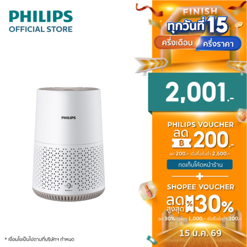 Philips AC0650/10 เครื่องฟอก อากาศ Air Purifier สำหรับห้องไม่เกิน 44 ตรม. CADR 170 ลบ.ม./ชม รับประกัน 2 ปี Image1