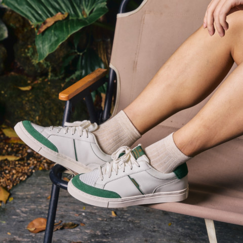 Daybreak Delicia สีเขียว รองเท้าขาว หนังแท้ พรีเมียม ผู้ชาย ผู้หญิง Image6